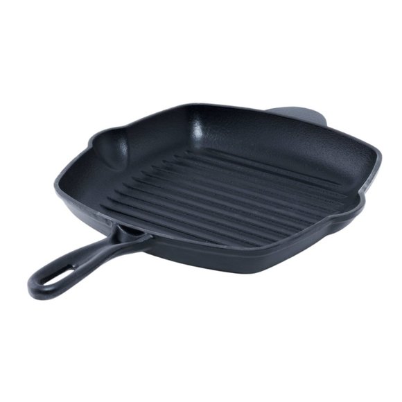 Wilson & Miller Other - NEW-10" Enameled Cast Iron Grill Pan-Matte Black